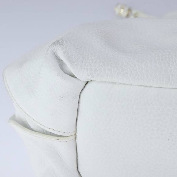CELINE Hand Bag Leather White Auth 105488 - Picture 15 of 16
